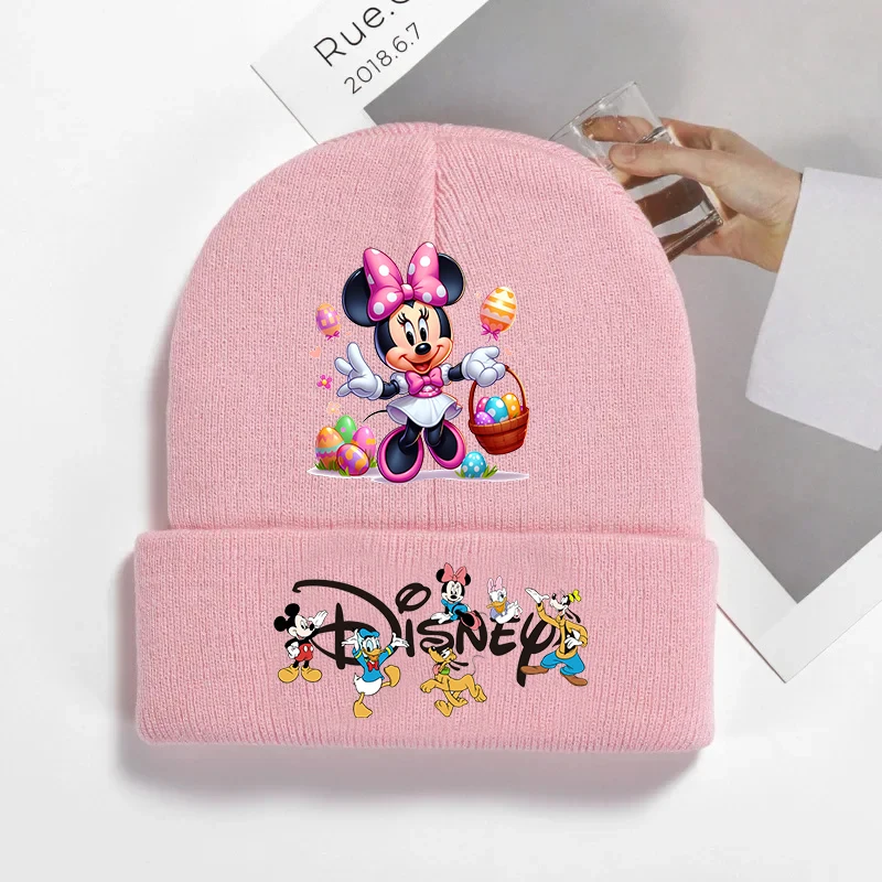 Minnie Mouse Winter Hats for Women Men Beanies Knitted Solid Hat Girls Autumn Female Beanie Caps Warmer Bonnet Ladies Casual Cap