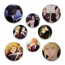 32mm Anime Moriarty The Patriot Round Pins Cartoon Brooches Badge for Backpack Clothes Bag Decoration Jewelry Accessories Gifts