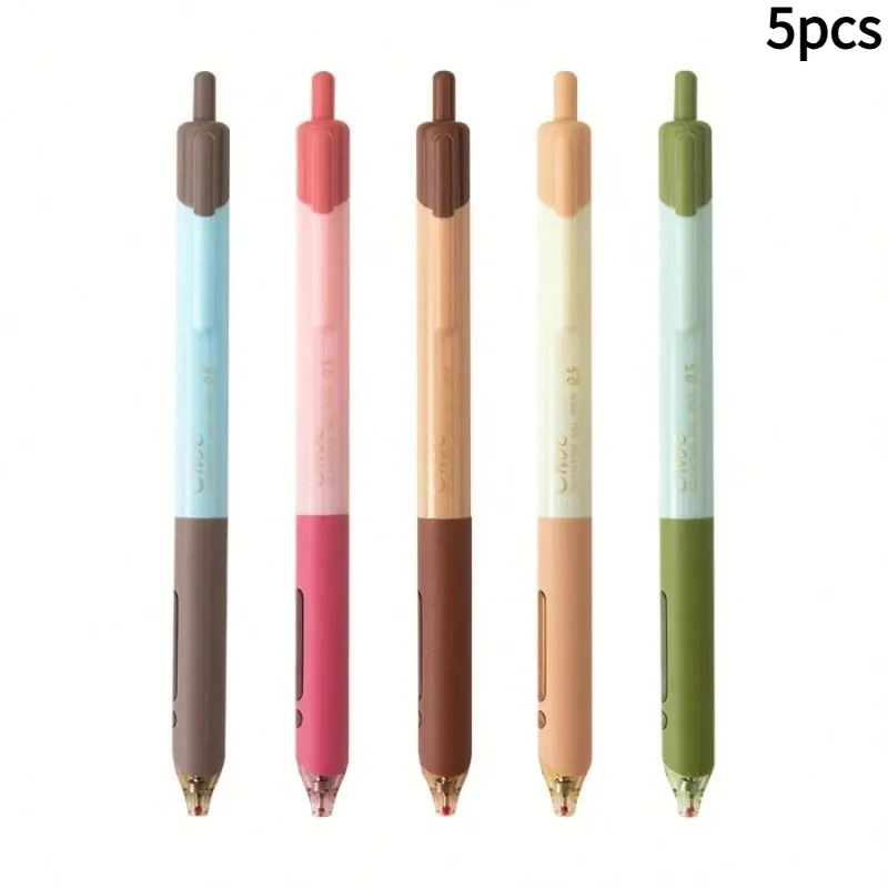 5-Pack Fine Point Permanent Markers Dessert-Themed Quick-Dry Ink 0.5mm Replaceable Core Smooth Writing for School And Office Sup