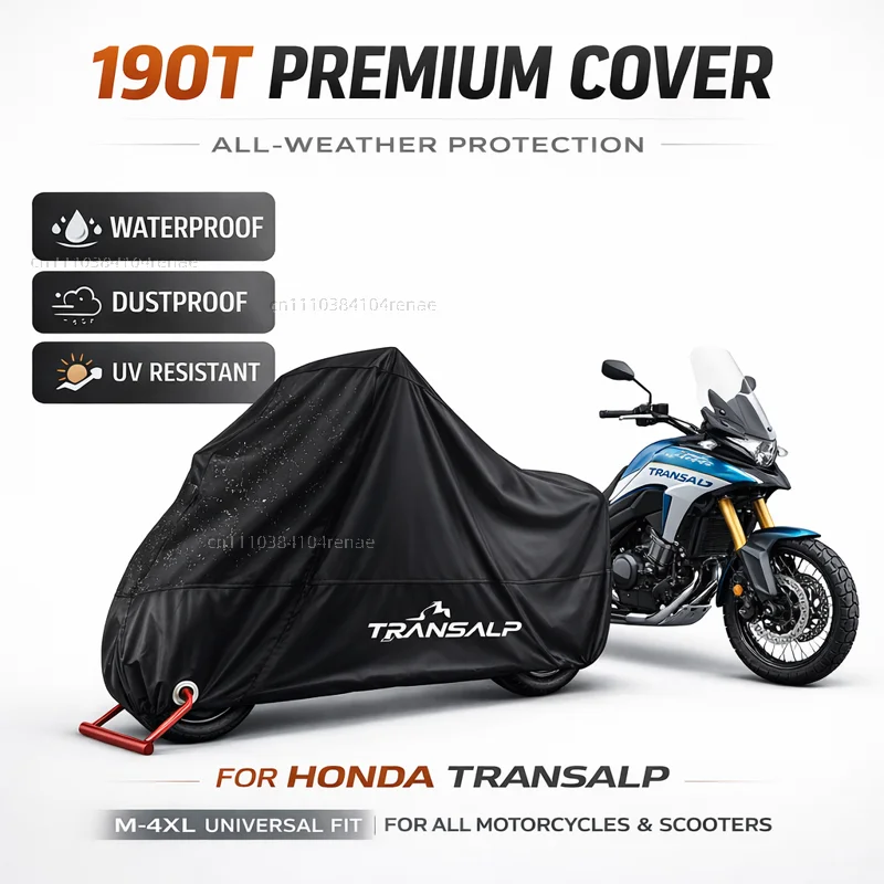 

For Honda XL 750 Transalp XL750 TRANSALP 190T Motorcycle Cover Waterproof Dustproof UV Protection All Season