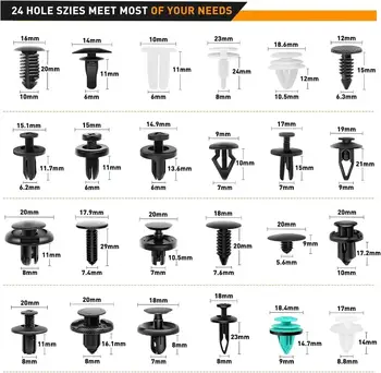 800-100 ks Sada klipů na auto, nýty na blatníky, plastové klipy, karoserie, pojistný kolík, nýt, nárazník, obložení dveří, oprava panelu 10 nejlepší prodej Renault Mégane 4-body kit - №4