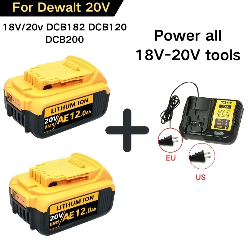 

Original DCB200 20V 8000mAh Lithium Replacement Battery For Dewalt 18V DCB184 DCB200 DCB182 DCB180 DCB181 DCB182 DCB201 DCB206