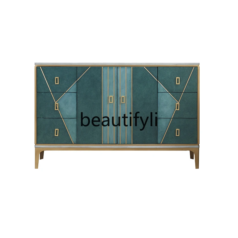 Light luxury bucket cabinet, post-modern simple American TV cabinet