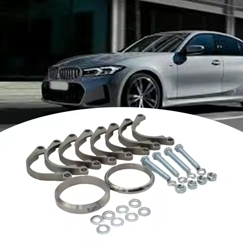 Rusted Exhaust Flange Muffler Back Box Repair Clamp Brackets 18101405737 Easily Install Reliable Replacement for BMW E46 M3