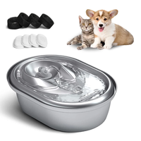 2L Ultra-Quiet Stainless Steel Automatic Cats Fountain Auto Power-off Fountain Feeder Pet Water Dispenser Fountain For Cats Dogs