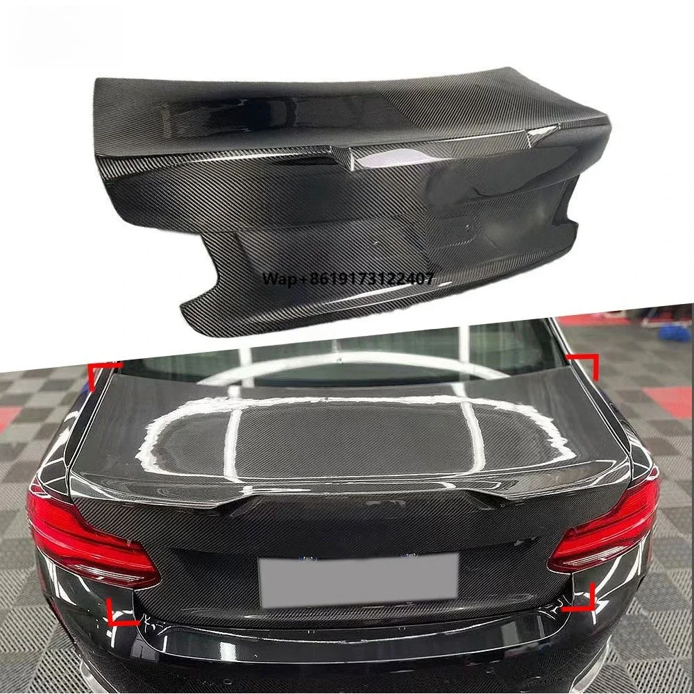 

Carbon Fiber FRP Car Rear Bumper Guard Tail Gate Trunk Lid Cover Decklid Panel for 2 Series F87 M2 Car Rear Boot Trunk Lid