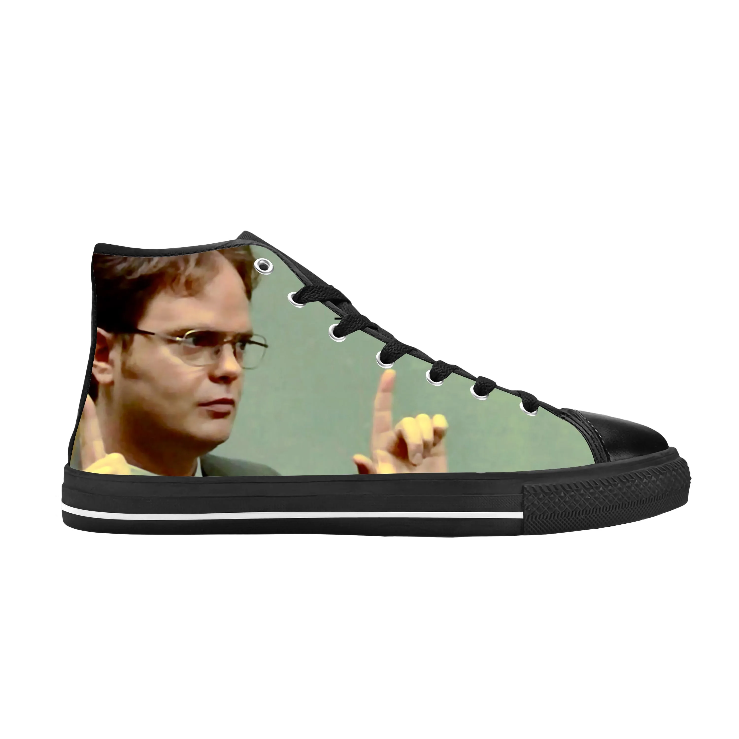 The Office TV Show Michael Scott Dwight Schrute Casual Cloth Shoes High Top Comfortable Breathable 3D Print Men Women Sneakers