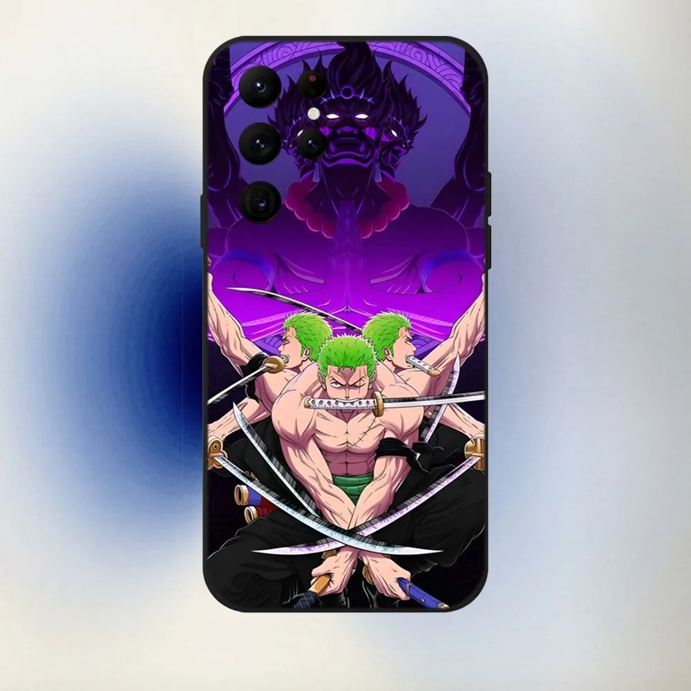 O-OneS R-Roronoa Z-Zoro P-PieceS Phone Case For Samsung S24,23,22,30,21,10,9,Ultra,Plus,Lite,FE,5G Black Soft Case