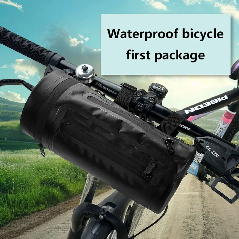 

2L Outdoor Bicycle Bag Cylindrical Charter Crossbeam Hanging Handle Mountain Road Bike Folding Bike Riding Equipment