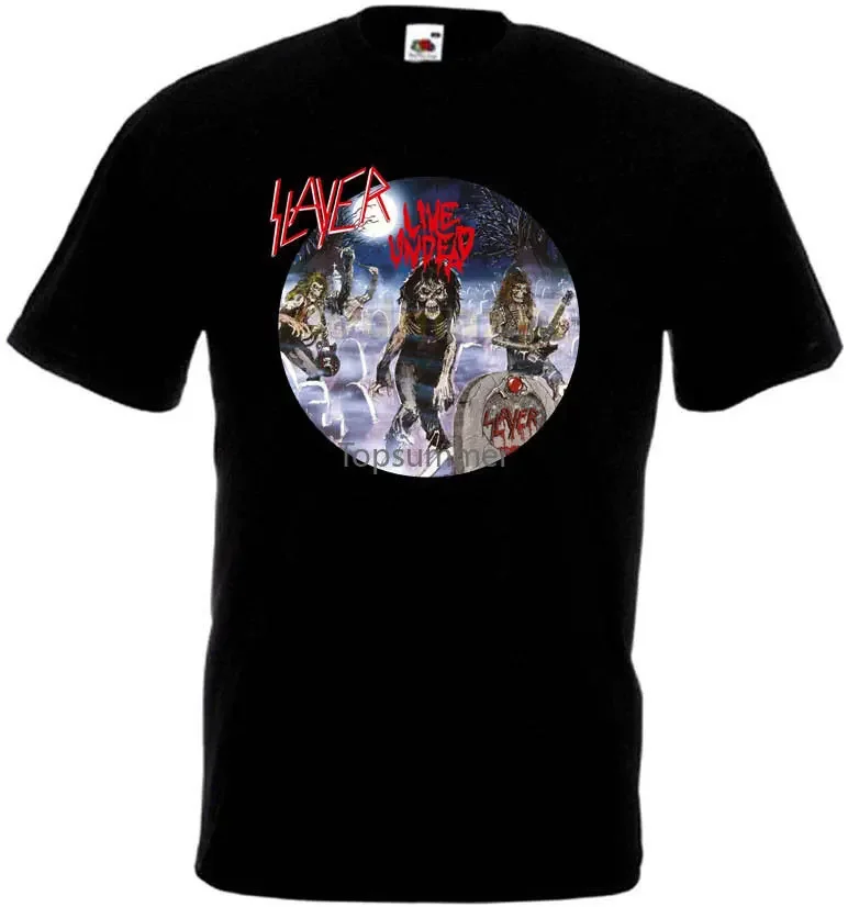 Slayer Live Undead V1 T Shirt Black Trash Heavy Metal All Sizes S-3Xl New Arrival Male Tees Casual Boy T-Shirt Tops Discounts