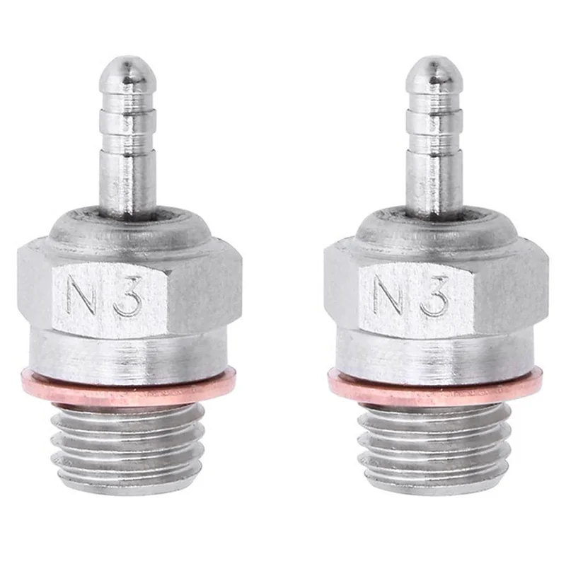

2 Pcs Glow Plugs Hot Spark Engine Parts Accessories for Nitro Truck Replace OS RC Car 70117 N3