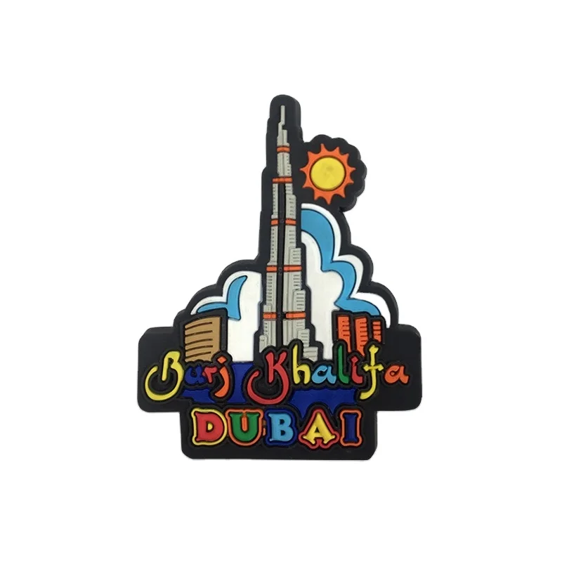 Personalized PVC Fridge Magnet for Dubai, Soft Rubber, High Quality, Promotional