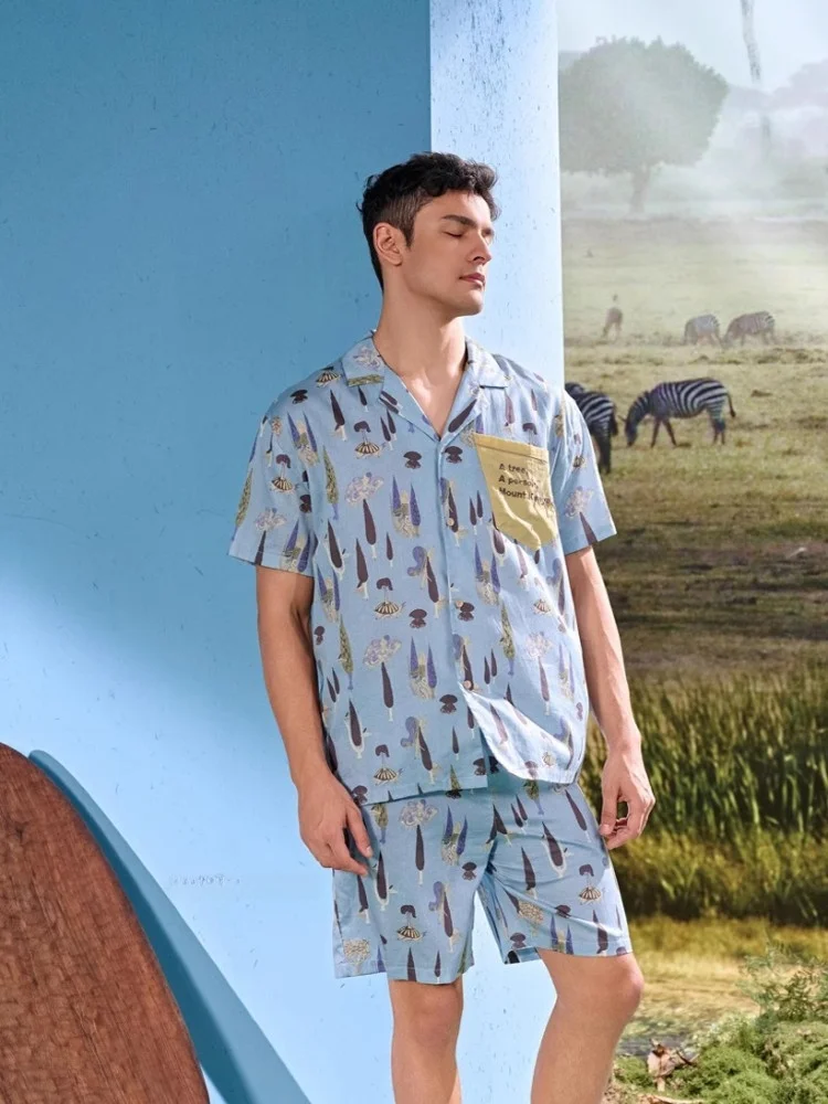 new-world-fly-2025-set-di-vestiti-per-la-casa-leggeri-in-cotone-da-uomo-estivo-jxhm800-jxhm8002-traspirante-comodo-ort