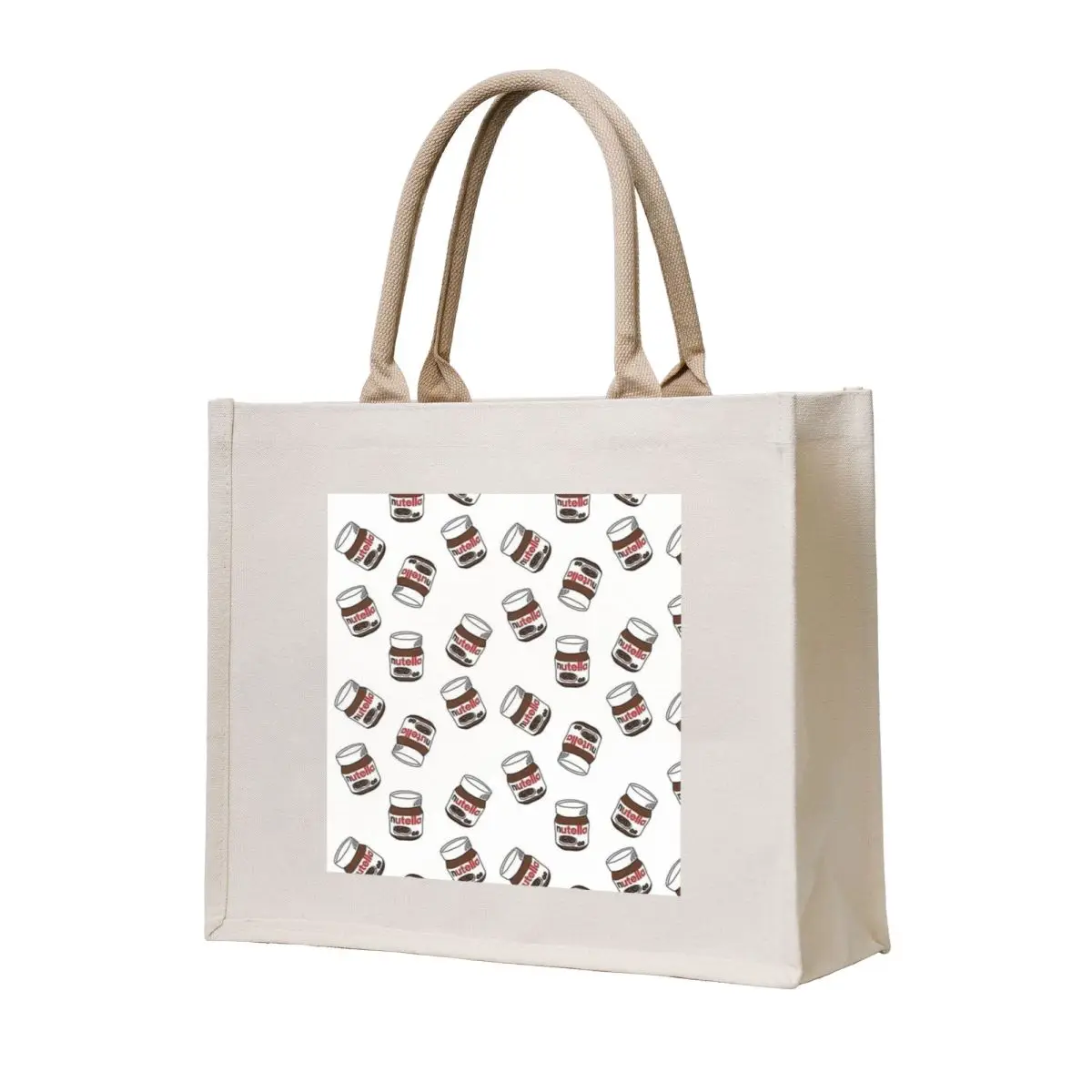

Nutella Pattern Set Tote Bag reusable grocery bags Shopper handbag canvas tote bag