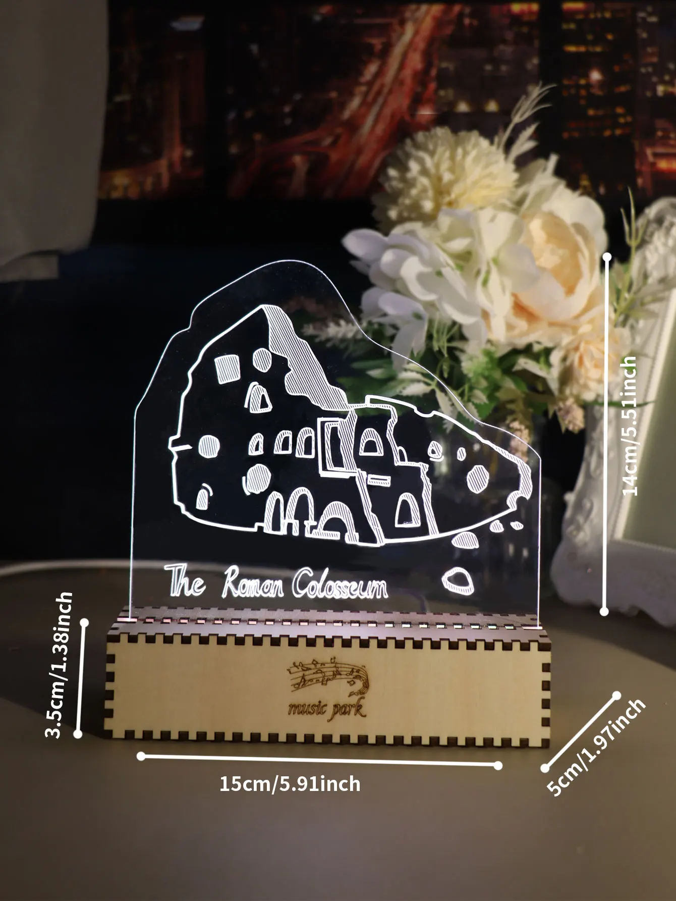 Regali di edifici famosi per le migliori amiche Donne Puzzle 3D Inciso Luce notturna Regalo di amicizia a lunga distanza per lei Bestie Soul Sis