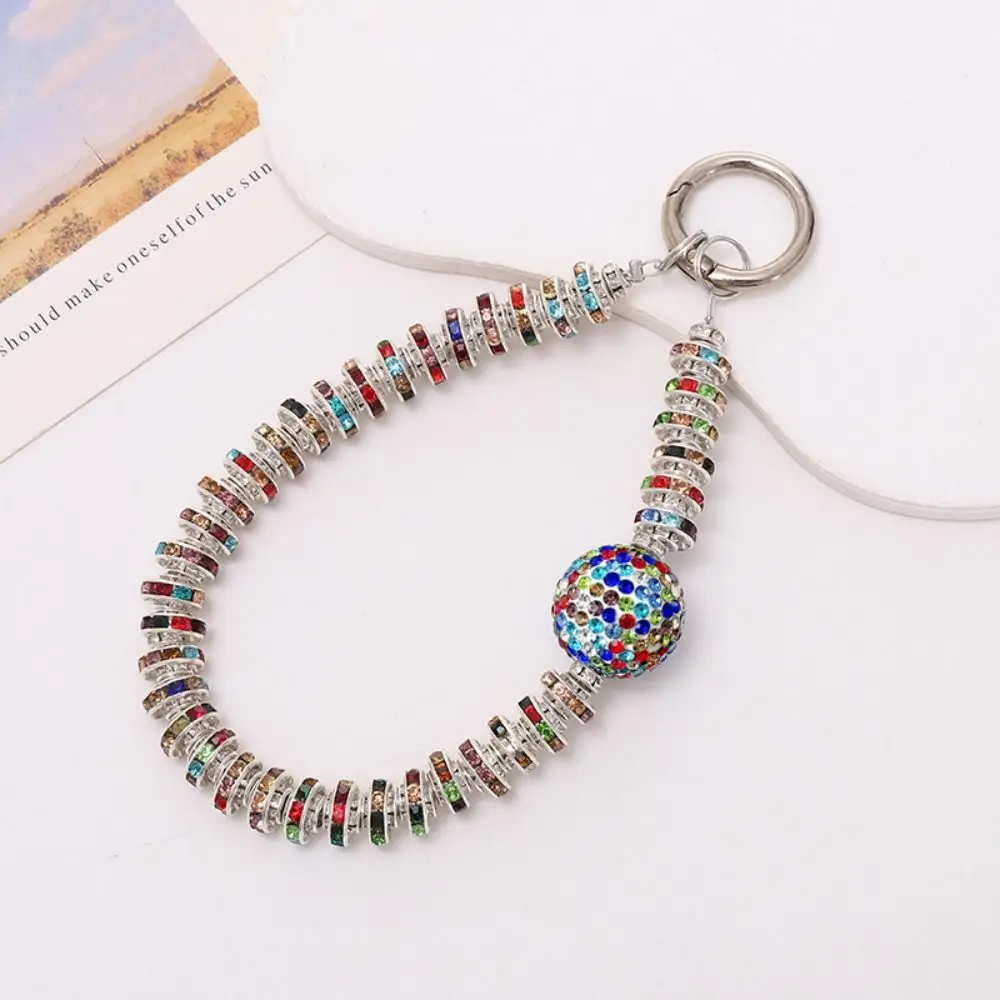 

Color Diamond Diamond Phone Strap Rhinestone Wrist Chain Mobile Phone Lanyard Sparkling Short Style Cellphone Chain