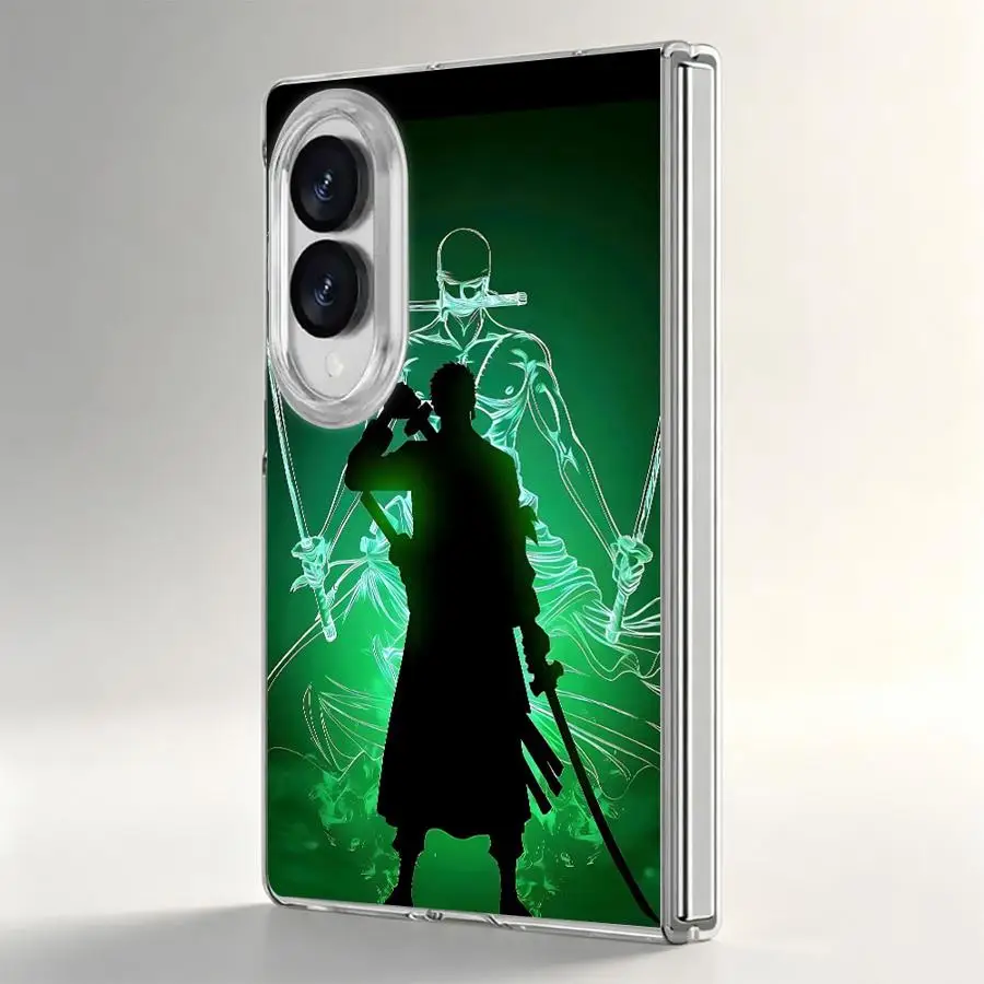Cool Anime OneS P-ieces Zoro Transparent Soft Phone Cover Case for Samsung Galaxy Z Fold 8 Ultra Z Fold 7 6 5 4 3 ZFold4 ZFold6