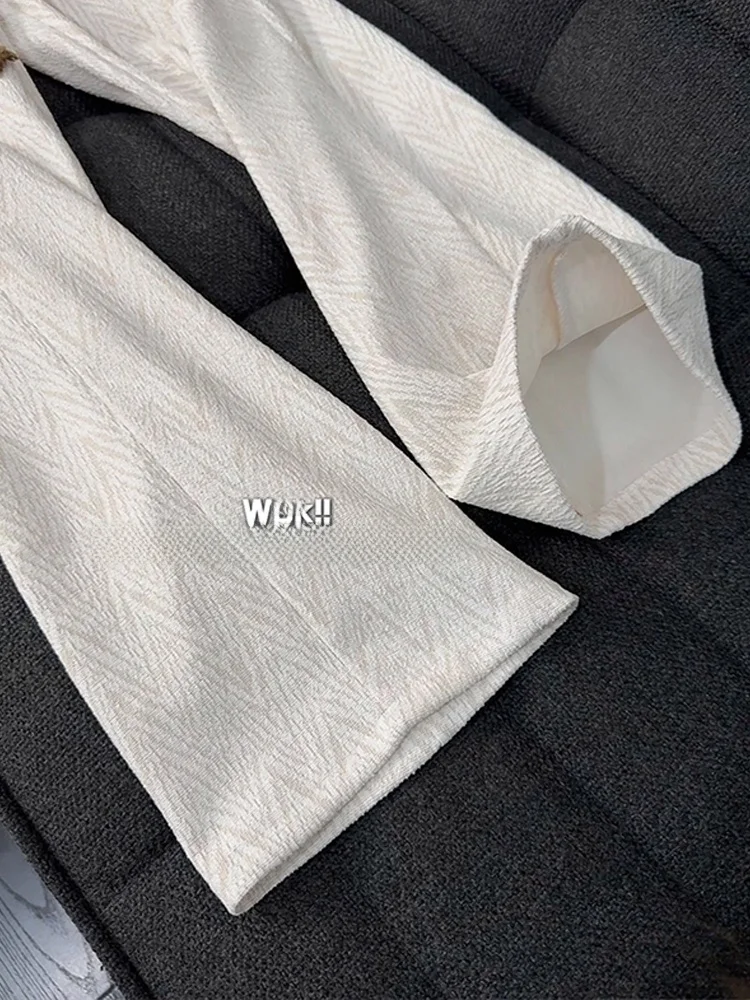 

Свободные мужские повседневные брюки, корейские широкие брюки с высокой талией, осенние удобные свободные текстурные брюки для мужчин