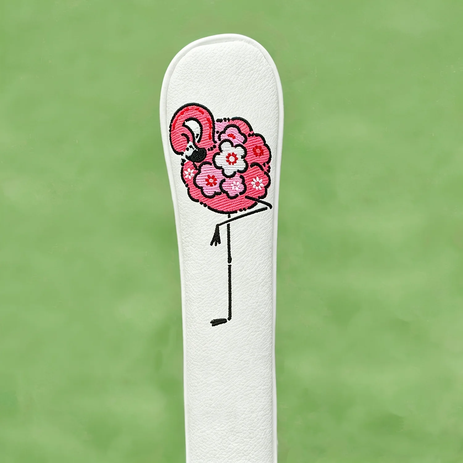 1pc Flamingo Embroidered Golf Directional Alignment Stick Headcover, Premium PU Material, Practical Golf Training Accessory image 5
