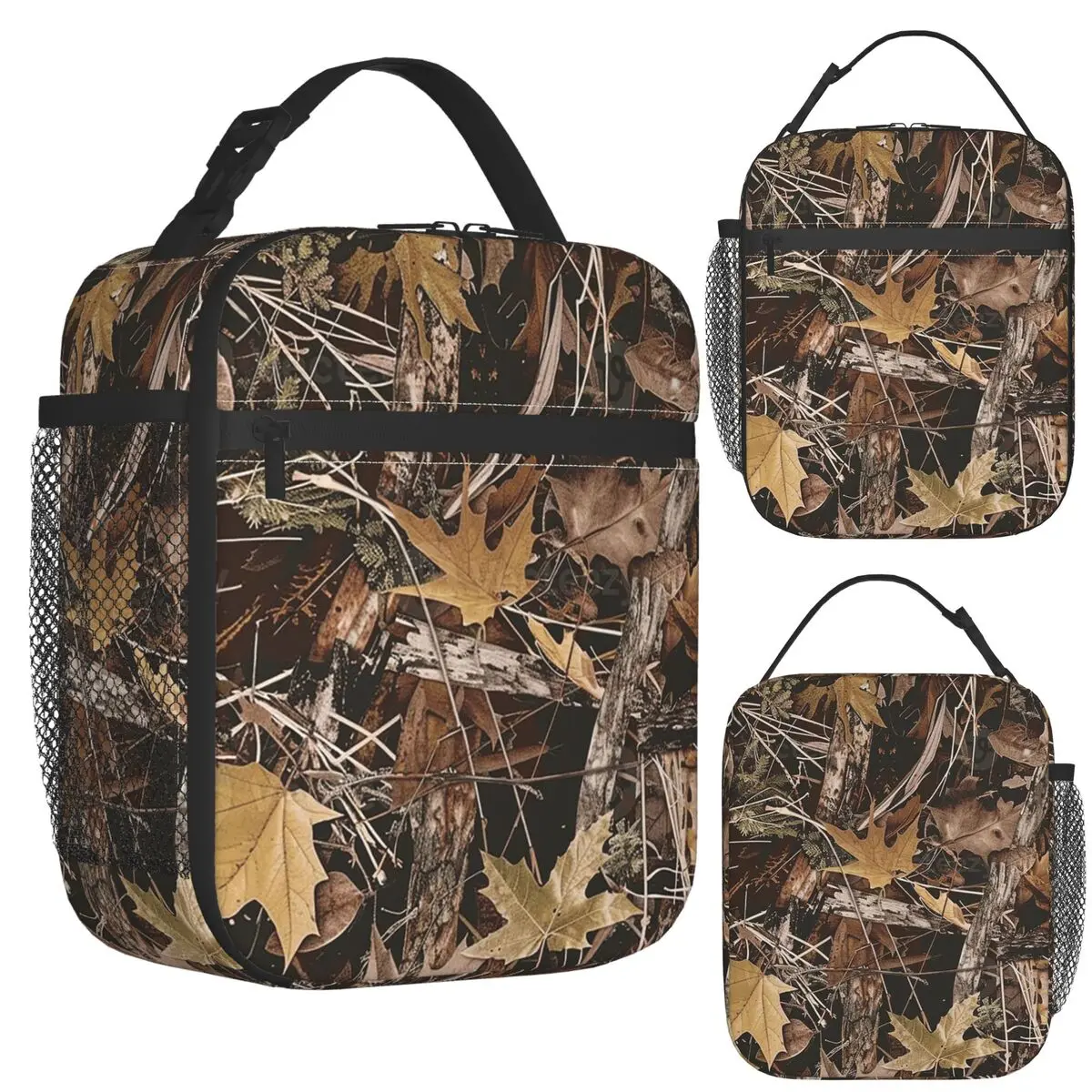 

Real Tree Camouflage Insulated Lunch Bag for Women Bento Storage Food Boxes Leakproof Container Cooler Thermal Lunch Box Tote