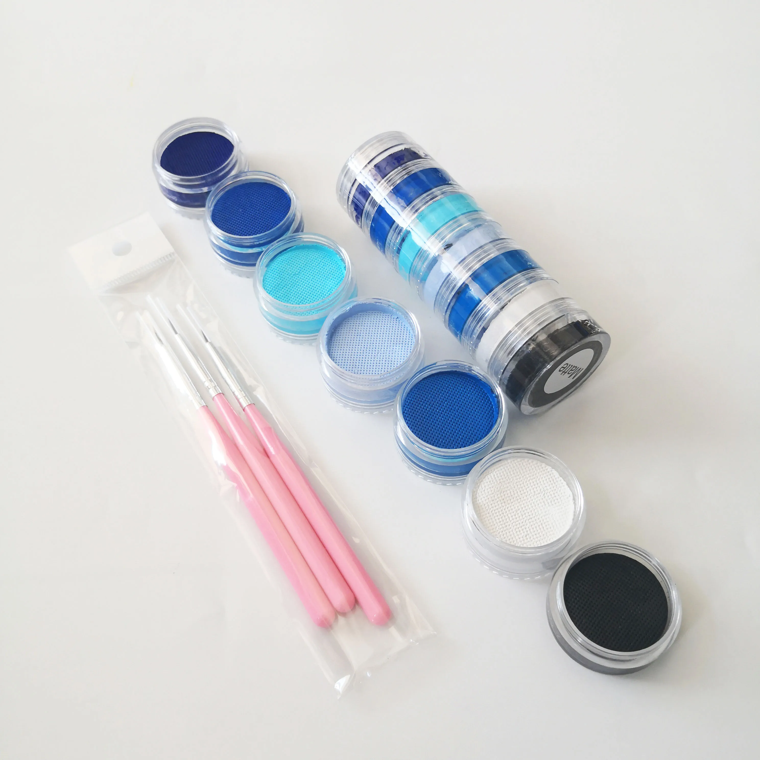 7-Layer Water Activated Liner Pearly Matte UV Pastel Body Painting Washable Easy Drawing For Children's DIY Face Painting Makeup