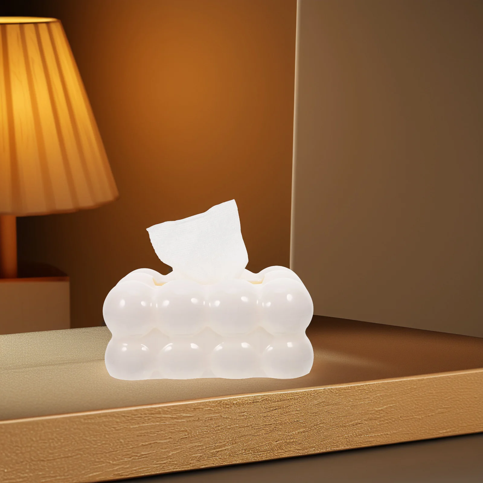 

Nordic Style Plastic Tissue Box Holder Creative Cloud Shape Removable Cover Large Capacity for Office Bathroom Vanity Decor