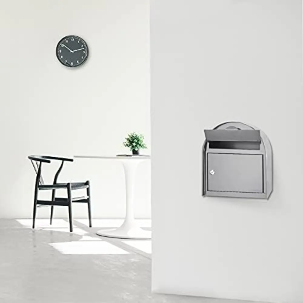 Barska Wall Mount Drop Box with Key Lock – Locking Mail, Suggestion, or Payment Box for Home, Office, Classroom, or Business Use