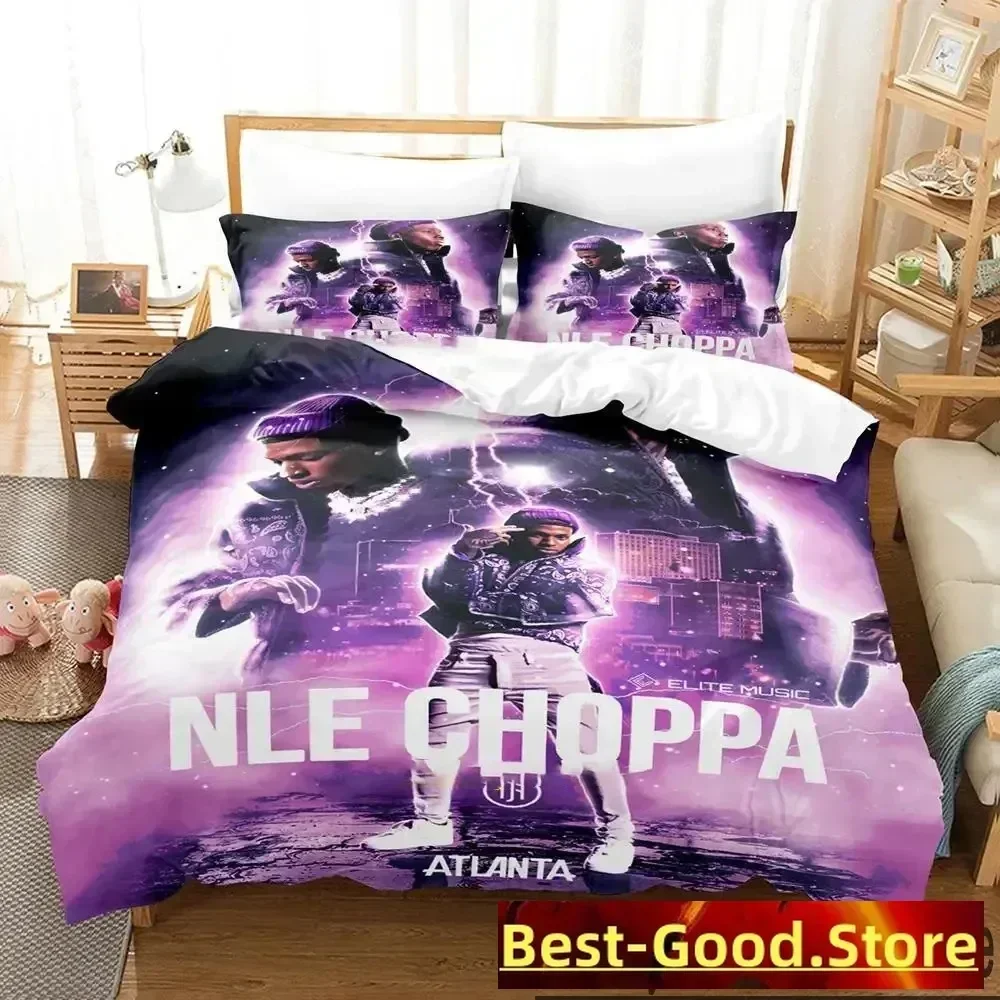 

3D Print NLE Choppa Rapper Bedding Set Boys Girls Twin Queen King Size Duvet Cover Pillowcase Bed boys Adult Home Textileextile