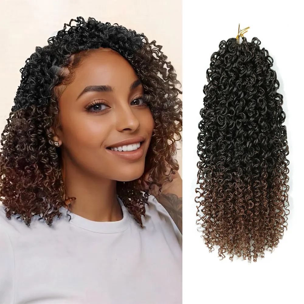 Extensiones de Cabello Sintético Rizado para Crochet, Estilo Yanky Twist, 14 Pulgadas, Pre-Enlazadas, Yankee Mini Passion Twist, para Mujer