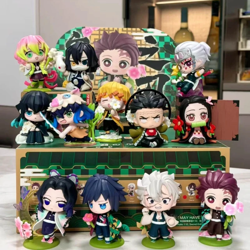 

POP MART Demon Slayer: Серия «Цветы рождения» — Слепая коробка, милая коллекционная фигурка для декора рабочего стола, идеальный подарок на день рождения для фанатов