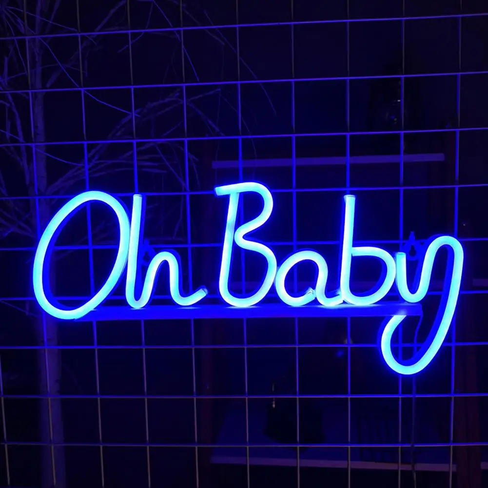 Party Neon Light Oh Baby Neon Light Oh-baby Neon Light Usb/battery Operated Desktop Decoration Non-glaring Led Sign Lamp for A