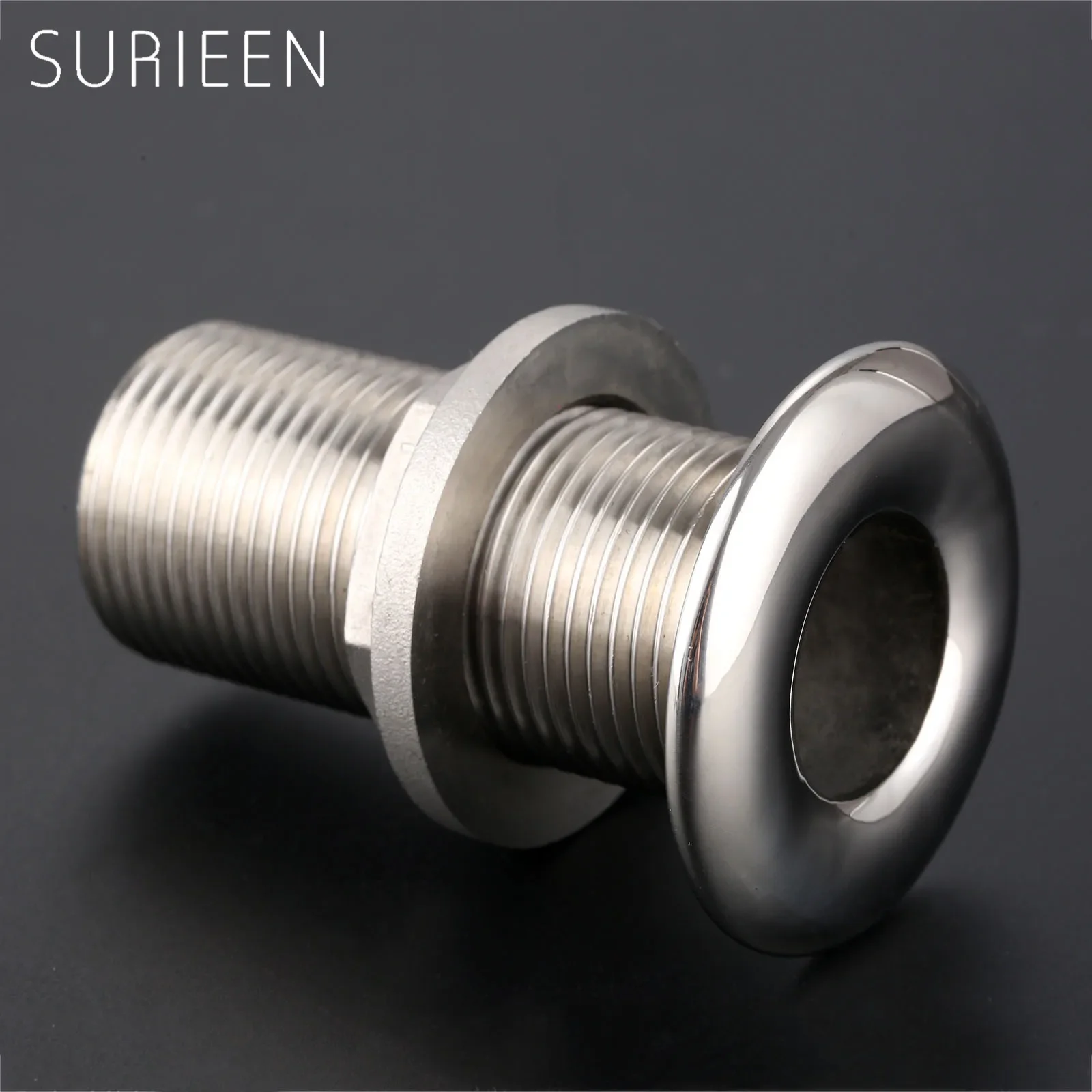 1Pc Marine Grade 316 Stainless Steel 1inch 25mm Hose Barb Thru Hull Water Drain Hardware Fittings Rowing Boats Accessories Yacht