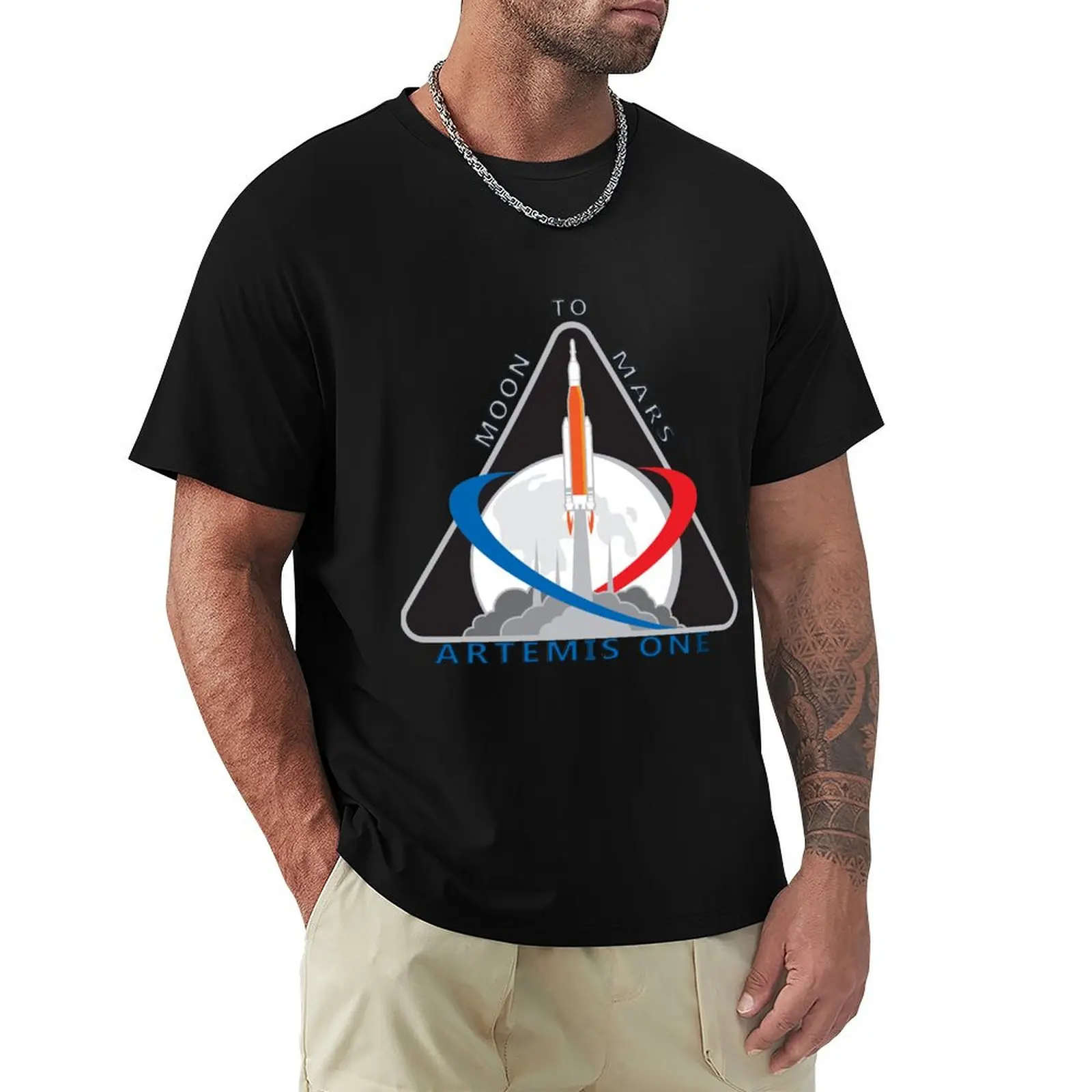 Artemis Mission One Logo T-Shirt Work Casual Loose Fit T-Shirt