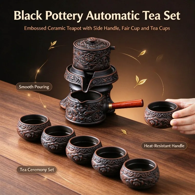 Purple Clay Kung Fu Tea Set With Twisted Lotus Design Professional Tea Brewing Tool Birthday Housewarming Gift For Seniors