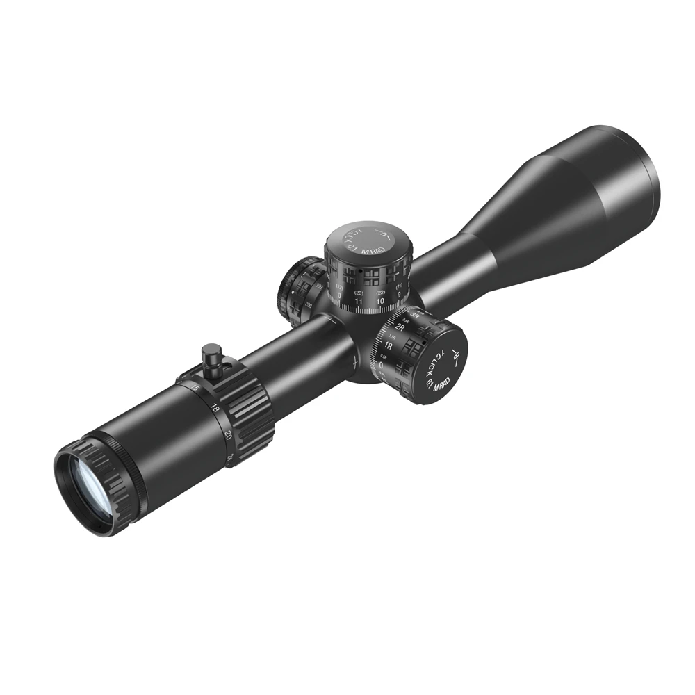 5-25x56 FFP First Focal Plane Riflescope w/Zero Stop Rifle Scope with Flip Caps 6 Levels of Reticle Illumination 34mm Tube