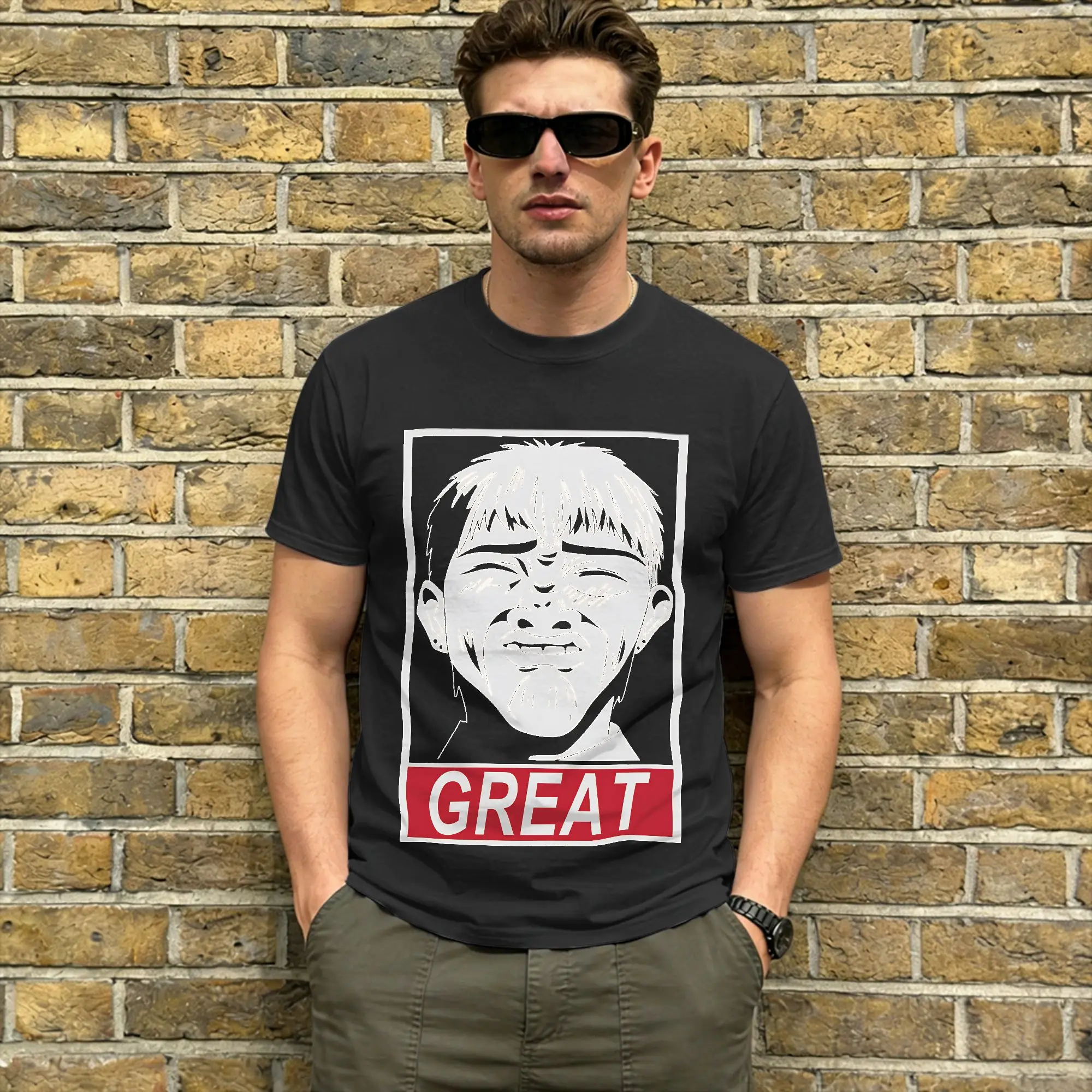 Anime Great Teacher Onizuka Men T Shirts  Awesome Tees Short Sleeve O Neck T-Shirts 100% Cotton Gift Idea Clothing
