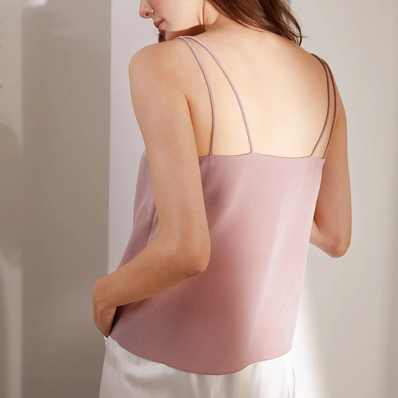 

Высококачественная шелковая пижама с двойными плечами из крепдешин, верхняя одежда, основа ярких цветов