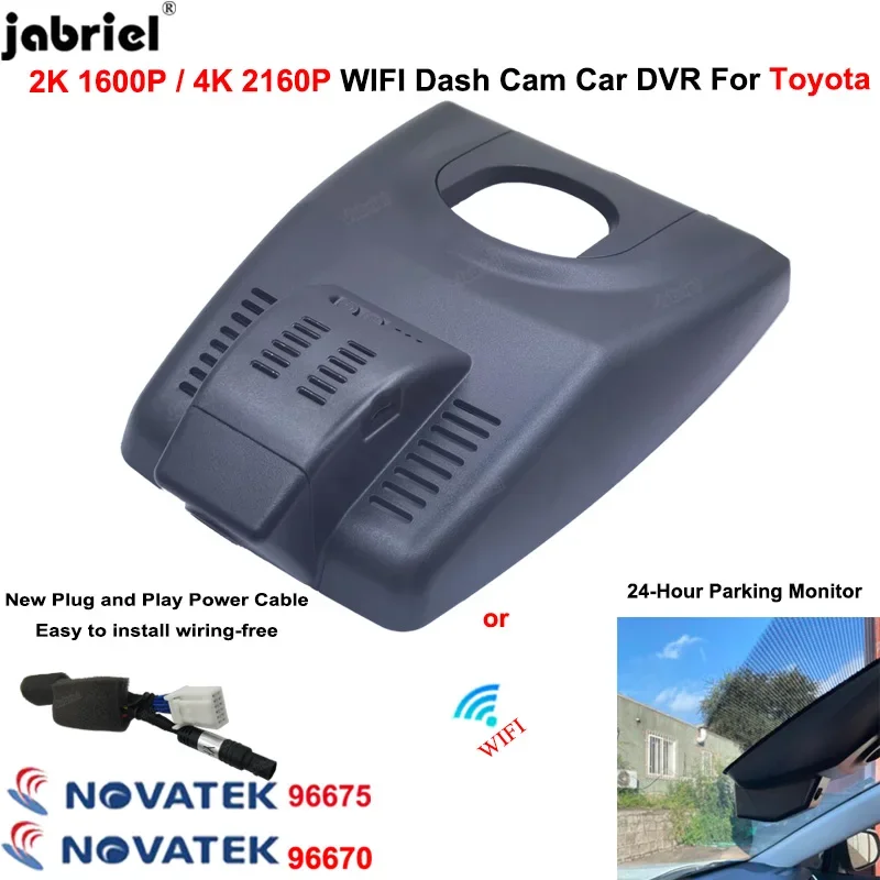 

Plug and Play 4K Car DVR 2160P WiFi Video Recorder For Toyota Rav4 2022 2023 2024 2025 For Toyota Venza Harrier Dash Cam Camera