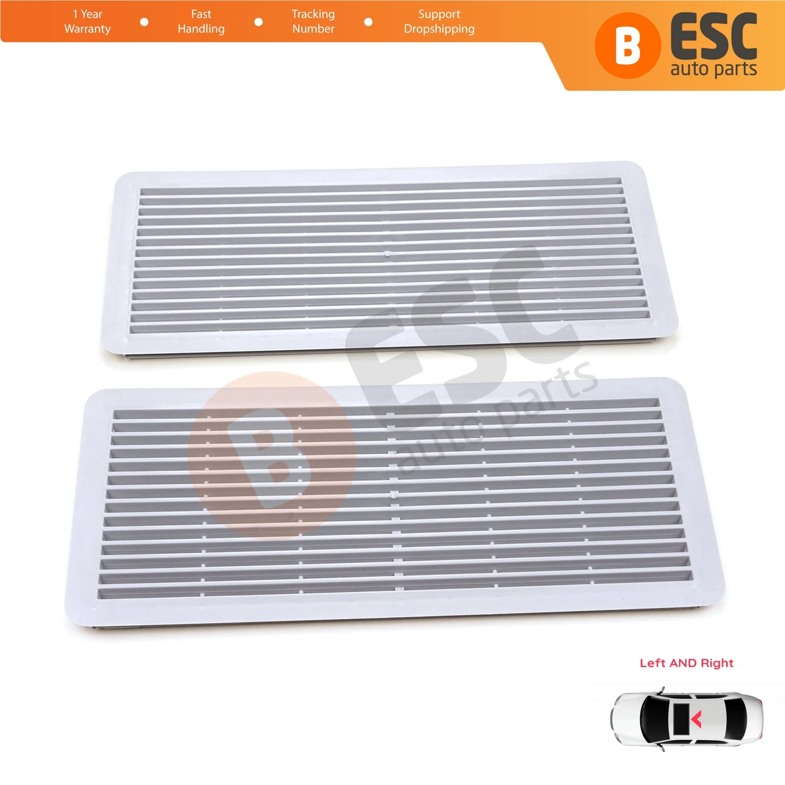 

ESR632-1 Sunroof Panel Grille Vent Screen Cover Set A2117840644 GRAY for Mercedes W203 W208 W209 W210 W211 W215 W219 W220 W240