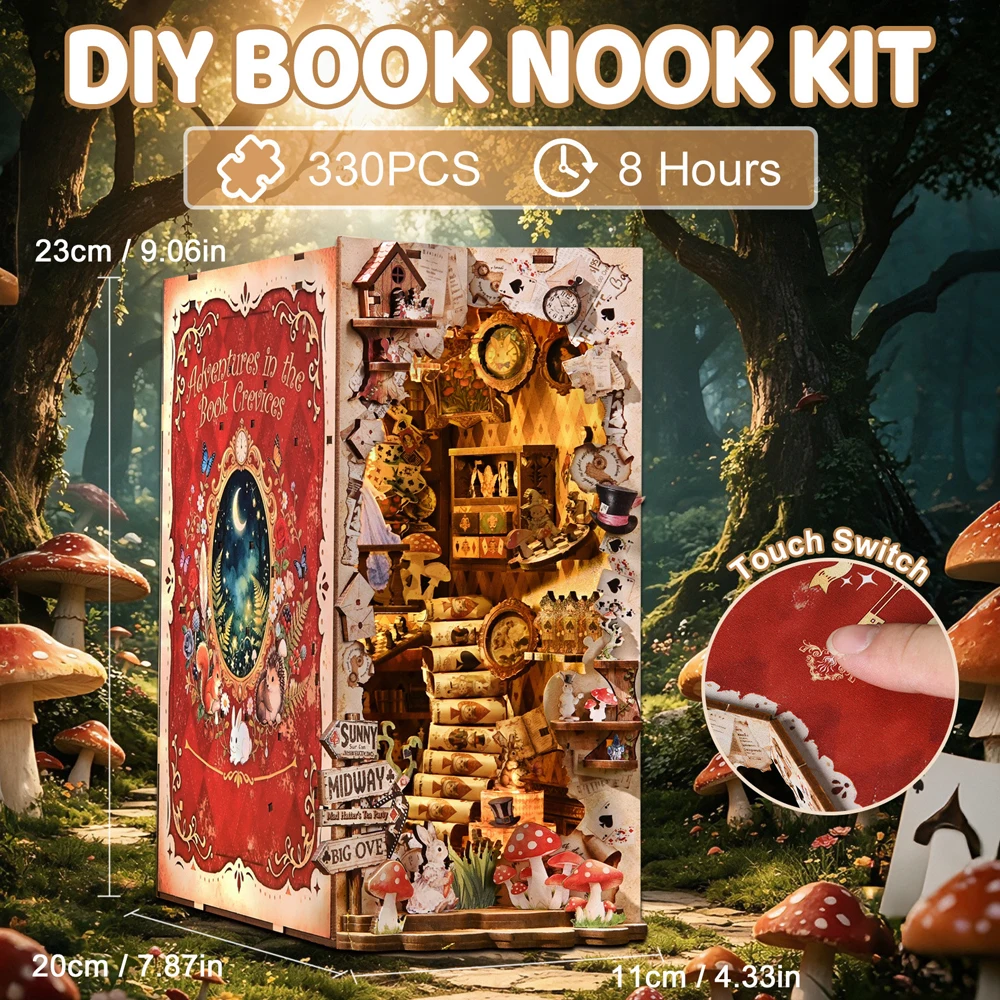 DIY Wooden Book Nook Shelf Ins - Diy Wooden Book Nook Kit Shelf Insert recension och pris