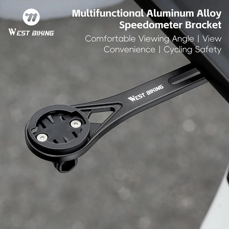 Soporte para ciclocomputador WEST BIKING, soporte ajustable integrado para manillar/avance de manillar para velocímetro Wahoo/Bryton/XOSS/Garmin