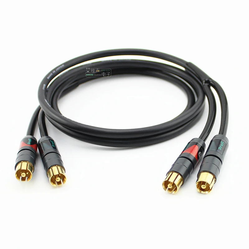 CANARE NEUTRIK 2 RCA to 2 RCA HIFI Audio Cable 2-in-2 Dual Lotus Computer CD Speaker Cable NF2C-B/2 Double RCA L/R Channels Line