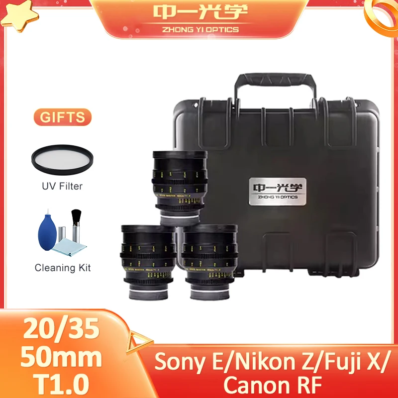 

Zhongyi Mitakon 20mm 35mm 50mm T1.0 APS-C Cine Lens Cinematic Lens for Sony E Nikon Z Canon RF EOSR Fuji X XF BMPCC 4K Zcam E2