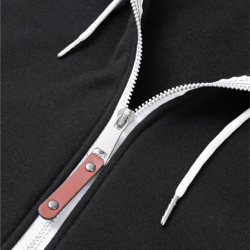 Automne hiver nouveaux sweats à capuche pour homme vêtements mode décontracté velours chaud fermeture éclair à capuche pull en plein air course sweat à capuche