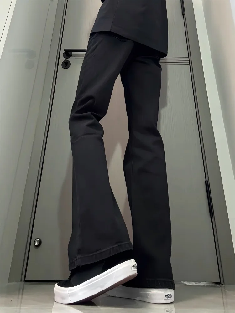 Cleanfit Extended Length High Waist Straight Leg Jeans Men's American High Street Sle Bla Slim Fit Jeans Youth Faion