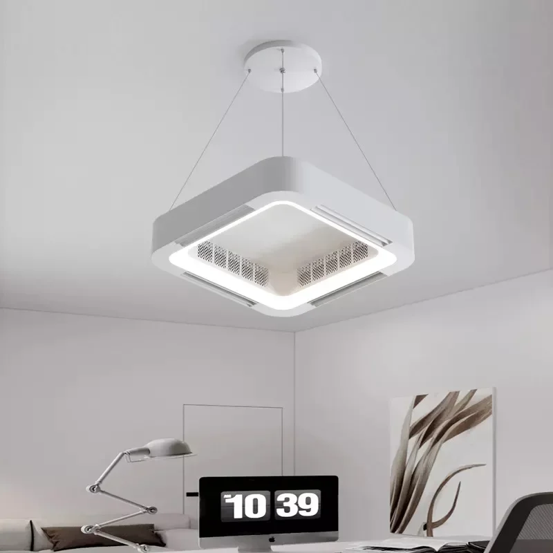 Imagem -04 - Blateless Modern Led Ventilador de Teto com Luz Controle Remoto Blateless Candelabro Novo Design