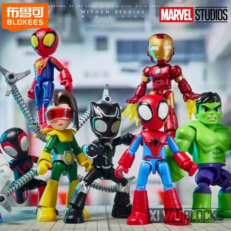 بلوكز مارفل ماجيك الطبعة اللبنات الرجل العنكبوت أوتو غونثر أوكتافيوس تجميعها لعبة نموذج المنقولة دمية الديكور هدية