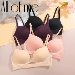 1Pcs Sexy Hollow Out Women Underwear BC Cup Bra Wireless Gathered Comfort V Brassiere Push Up Lingerie Bralette Seamleass Bras