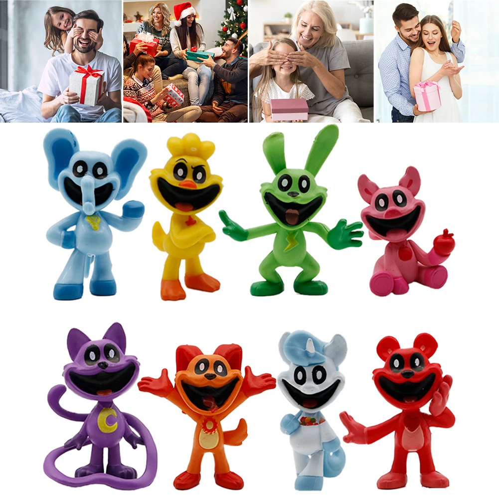 8/10Pcs Smiling Critters Figure Toy Mini Catnap Dogday Figures Cool Anime Animal Toy for Kid Boys Girls Adults Birthday Gifts