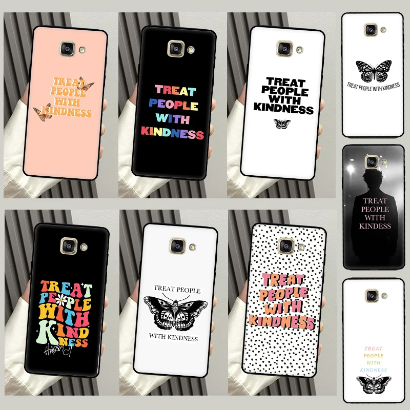 Treat People With Kindness Case For Samsung Galaxy J4 J6 2018 A6 A8 Plus J8 A7 A9 J1 A3 A5 2016 J3 J5 J7 2017 Cover